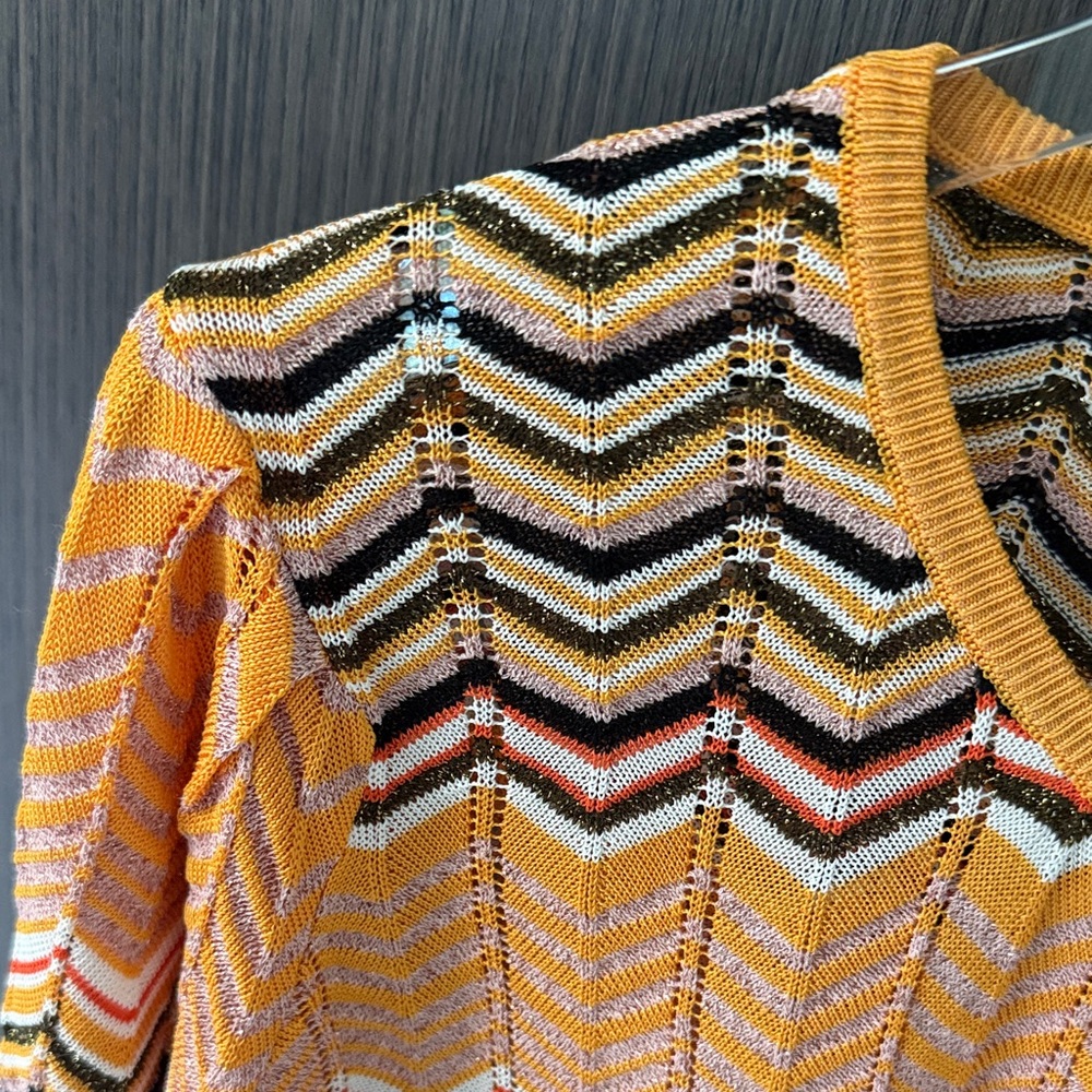 Maje Multicolor Chevron Crewneck Sweater - Picture 8 of 17